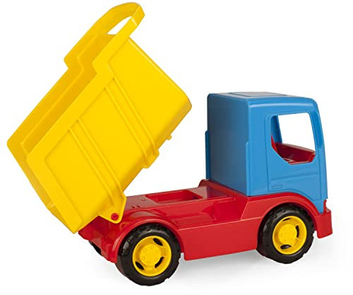 Wader 35312 - Tech Truck Kipper mit stabilen Stahlachsen, ca. 23,5 x 11,5 x 15,5 cm groß, ab 12 Monaten, ideal als Geschenk für kreatives Spielen