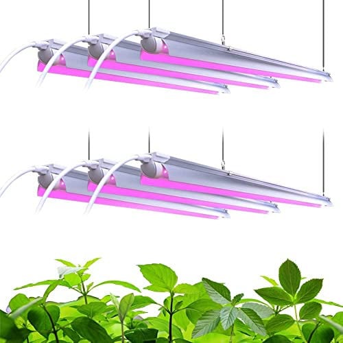 Barrina Led Grow Light, Linkable T8 Grow Lights for Indoor Plants, 6 Packs 4ft LED Grow Lights Full Spectrum, 120cm, 252W (6 x 42W, 1400W Equivalent), Plant Lights for Veg Flower, Reflector Include