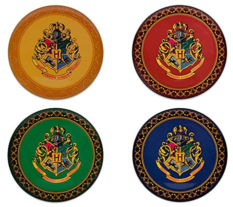 Harry Potter House Crests Melamine Dinner Plates | Set of 4