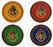 Harry Potter House Crests Melamine Dinner Plates | Set of 4