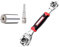 Kellegour 1PCS Universal Wrench Schraubenschlüssel,8 in 1 Steckschlüssel,Multi Funktions Handwerkzeuge,Universal Steckschlüssel,mit 360 Grad Drehkopf,für die Möbelreparatur und Autoreparatur