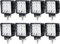 Joparri 8 Pcs 48W LED Arbeitsscheinwerfer 12V Zusatzscheinwerfer 4320LM, LED Scheinwerfer 6500K Rückfahrscheinwerfer IP67 Wasserdicht für Trecker Offroad SUV