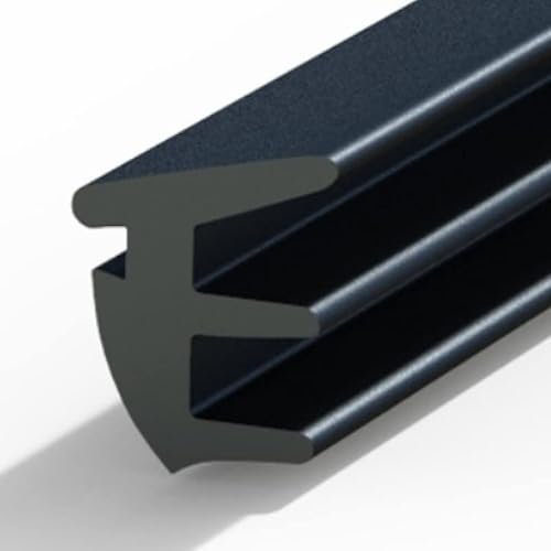 Junta Uniglass 5004 120 metros Profil Plastic para ventana de cristal, autolubricante, sellado de 6 mm, color negro
