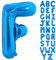 TONIFUL 40 Zoll großer Blau Buchstabe F Ballon, riesiger Buchstabenballon, großer Folienballon für Geburtstagsfeier, Jubiläumsdekoration