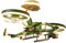 Leise Ventilator lampe Cartoon-Flugzeug-Fan-Kronleuchter, moderne Hubschrauber-Modell-Deckenleuchte, LED-grünes Metallgehäuse mit Acryl-Schirm, nah an der Decke, Beleuchtungskörper for Vergnügungs-Woh