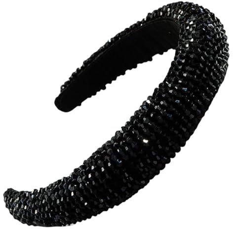 scicent Braut Haarschmuck Breit Stirnband Elastisch Haarband Stoff Rutschfest Dick Gepolstert Haarreifen Styling Kopfbedeckung Retro Hochzeit Braut Festival Haar Accessoires - 26817