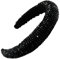 scicent Braut Haarschmuck Breit Stirnband Elastisch Haarband Stoff Rutschfest Dick Gepolstert Haarreifen Styling Kopfbedeckung Retro Hochzeit Braut Festival Haar Accessoires - 26817