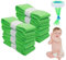 12 Pack Nappy Bin Refill Cassettes, Universal Nappy Disposal Bags, Diaper Pail Refill Bags Suitable for Baby Diaper Bucket Nappy Bin (Green)