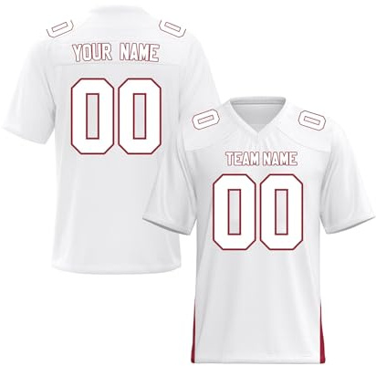 Yunshenla Personnalisé Maillot de Football Américain T Shirt Sport Maillot Rugby Personnalisable avec Nom et Numéro Homme Femme Enfant Tshirts Equipe de France T-Shirts Personnalisé(#14)