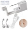 SIEISIEIX Bauchnabelpiercing Nadeln Pistole Set, Steriles Bauchnabelpiercing Set Werkzeug mit 2 Bauchnabelknopf, Sicherheit Tragbares Selbst Bauchnabelpiercing Kit für Frauen Männer
