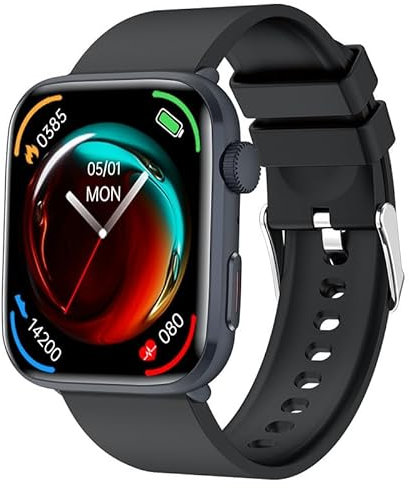 MEIION Pro Health Smartwatch 3 Smartwatch mit NFC, Bluetooth, Anruf-Funktion, Sportmodi, Schrittzähler & Gesundheitsmonitor