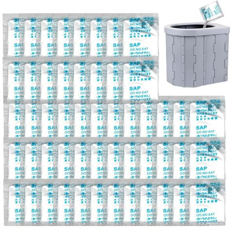 50 Portable Toilet Coagulant, Travel Urine Absorbent Gel, Portable Toilet Powder Camping Toilet Absorbent Crystals Urine Solidifier And Deodorizer Absorbent For Hiking Climbing