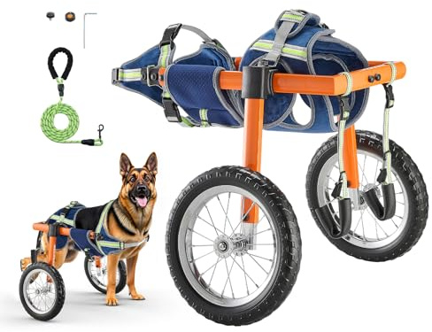 VEVOR Lightweight 2 Wheel Dog Wheelchair Height Adjustable Width Length Dog Cart with Shock Absorbing Wheels for Injured and Disabled Dogs