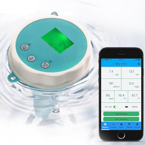 Moniteur D’Eau Testeur D’Eau De Piscine Bluetooth pour Piscines Bains à Remous Spas De Nage - Surveillance du Ph Et du Chlore
