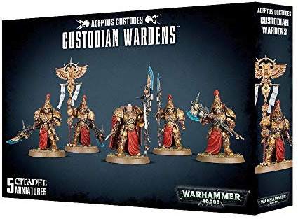 Games Workshop Warhammer 40k - Adeptus Custodes Custodian Wardens, Noir