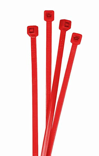 Lumonic 100x Kabelbinder 200 x 2,5mm I Rote Kabelbinder in Industriequalität I Kabelbinder UV beständig, Kabelbinder wetterfest, Kabelbinder rot