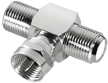 Sat-Fox F-Adapter SAT TV Verbinder Kupplung Splitter T-Stück F-Stecker 2X F-Buchse