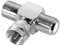 Sat-Fox F-Adapter SAT TV Verbinder Kupplung Splitter T-Stück F-Stecker 2X F-Buchse