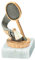 RaRu Badminton/Federball-Pokal mit Wunschgravur und Resin-Klebefigur