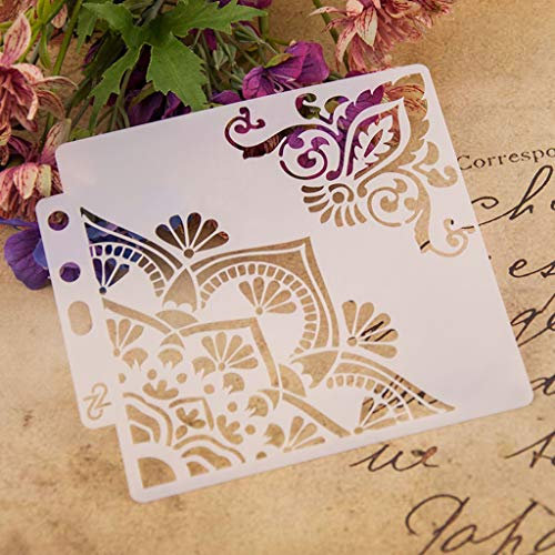 Haven Shop DIY Schablonen Schablone Blume Ecke Schablone Malerei Scrapbooking Prägung Stamping Album Karte