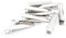 Haarclips in Platinfarben 46mm 10 Stück von Vintageparts zum Schmuck selber Machen Haarschmuck Haarspangen Spangen Clips zum selbst gestalten