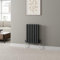 DuraTherm® 600 x 420mm Anthracite Horizontal Designer Radiator Double Column Oval Tube Modern Central Heating Panel Bathroom Radiators