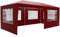 Casaria® Tonnelle de Jardin Rimini Rouge 3x6m avec Toile Hydrofuge 6 parois latérales Barnum Tente de réception fête extérieur