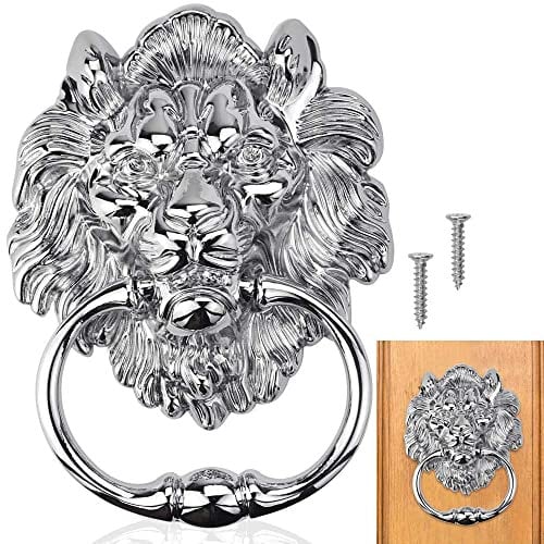 DECARETA Löwenkopf Griff Möbelknöpfe Löwe Türknopf Türgriff Antik Löwe Möbelgriff Schubladengriffe Retro Türklopfer Löwe Knopf Ring Schrankknauf Türknopf für Schanken Tür Kabinett Schublade