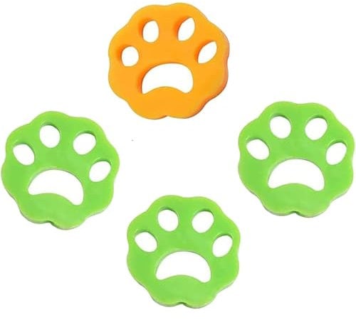 Removedor de Pelo para Mascotas, Paquete de 4 Lavadoras de Pelo Recogedor de Pelo Reutilizable para Mascotas Removedor de Pelo Elimina la Piel en Lavadora y Secadora