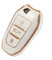 【4 Couleurs】 Z.MYUKI 2008 e2008 GT Line GTI Coque clé avec Porte Clef pour Peugeot 208 e-208 2020-2023 2024 Accessoire Protection cle (Blanc)