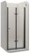 Moments of Glass Mampara de ducha puerta plegable rango de ajuste de 84-88 cm altura: 195 cm de cristal transparente templado de seguridad de 6 mm perfiles de aluminio negro - DK822