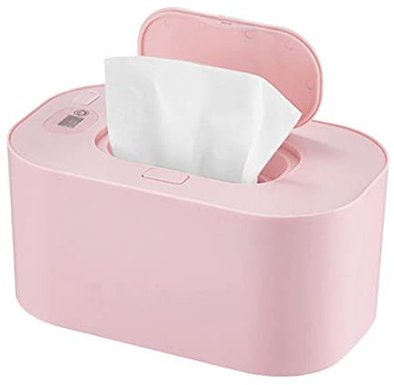 USB Baby Wipe Warmer, Baby Wet Wipes Dispenser, Large Capacity Portable Diaper Wipe Warmer for Home Car Travel Pink, Baby Wet Wipes Dispenser, Baby Napkin Storage Box, Large Capacity Portable Diaper