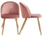 HOMYLIN Set of 2 Scandinavian Style Rose Velvet Dining Chairs