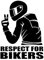 Rispetto per i Ciclisti Adesivo Riflettente Decal, KIMISS 15 * 11 Cm Rispetto per i Motociclisti Adesivo per Moto Adesivi per Auto Adesivo per Auto di Moda (Nero)