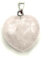 MASBARATA Ciondolo Cuore Pietra Quarzo Rosa Argento, 2cm