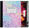 TPACC Schutzhülle für iPad Pro 12,9 Zoll 2022/2021/2020 (6. / 5. / 4. Generation), PU-Leder, Smart Cover, Auto Sleep/Wake, Multi-Angle Stand Folio Cases, Composition Book Pink