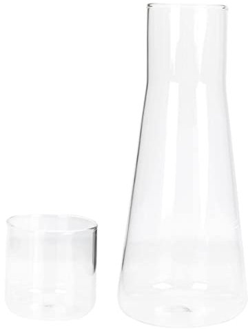 Garneck Luxuriöses 2-teiliges Glaskaraffe- Und Tassenset Mit Großer Kapazität Wasserkrug Für Schlafzimmerdekor