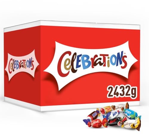 Celebrations Bulk Chocolate Box, 2.4kg, Assorted Chocolates Gift Box with Mini Chocolate Bars & Biscuits