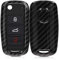 kwmobile Autoschlüssel Hülle kompatibel mit VW Skoda Seat 3-Tasten Autoschlüssel - Hardcover Schutzhülle Schlüsselhülle Cover Carbon Schwarz