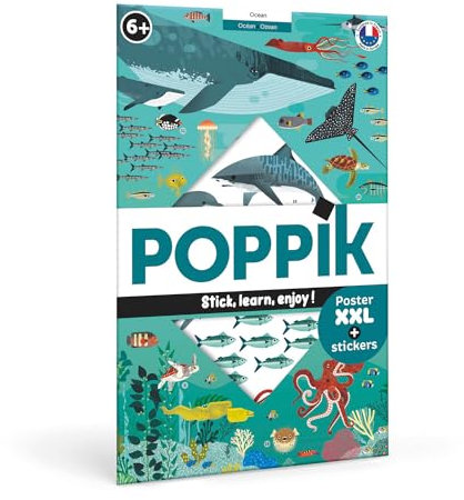 POPPIK - Lernposter & Sticker Ozean, 68 x 100 cm