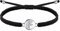 J.Endéar Bracelet Femme Fille Lettre Initiale F Argent 925 Filigrane Cordon Bijoux Personnalisé Nom Chanceux Anniversaire Communion Cadeau Fait Main, Noir