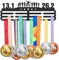 SUPERDANT Marathon Medaillen Aufhänger Display Halbmarathon Medaillen Display Halter Mit 12 Zeilen Robuster Stahl Preis Display Halter Wandmontierte Medaillen Display Racks Für Bänder
