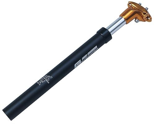 Sattelstütze,Gefederte Fahrradsattelstütze,MTB Rennrad Sattelstütze,Aluminium Ersatz Spring Federsattelstütze E-Bike,MTB,Trekking Citybike,Gold,30.9mm
