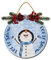Let It Snow Schild Haustür Veranda Dekorationen, rundes rustikales Holz Hängeschild für Bauernhaus Veranda Outdoor Zuhause Urlaub Haustür Schild Dekor