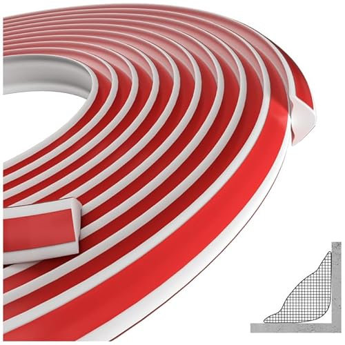 Flexible Zierleiste Selbstklebender Deckenleisten,TPE Dreieck Winkelleiste Zierleiste für Fliesenkanten Decken und Wandübergang,Abschlussleiste Küchenarbeitsplatte für Wandkanten(3M(13×19mm))