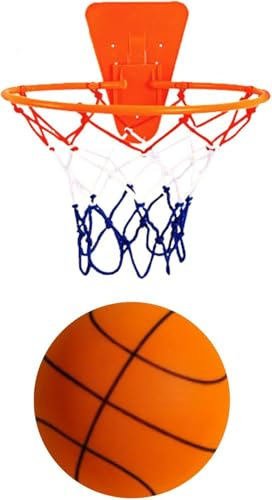 Silent Basketball, leiser Basketball, Ball aus Schaumstoff mit hoher Dichte, Nicht beschichtet, leiser Basketball mit Korb, Schaumstoffball für Training im Raum, Größe 3 5 7 für den Innenbereich