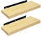 eSituro 2er Set Wandregal Regal Wand, Hängeregal, Schweberegal Massive Holz, Regalbrett 50x19x3,5 cm, für Küche Wohnzimmer Schlafzimmer, Wandboard mit unsichtbarer Halterung, Holzoptik