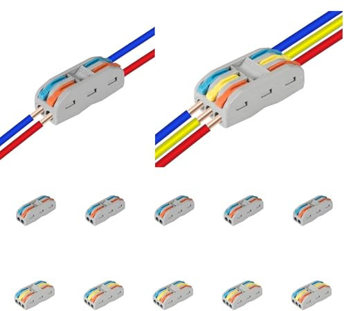 Univora - 30 connettori per cavi elettrici universali con leva e terminali a 2/3 porte - Kit di collegamento rapido - Facile per fai da te e casa - Capocorda compatta Libremente Combine