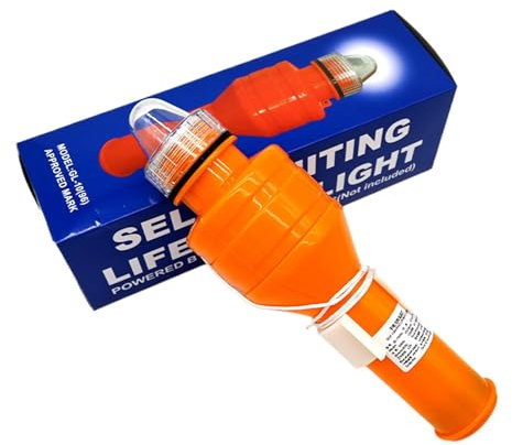 Generico Luce a LED per salvagente, luce per salvagente galleggiante | Razzi per barche | Lampada di segnalazione visiva elettronica galleggiante con luce LED ad alta visibilità per kayak da barca