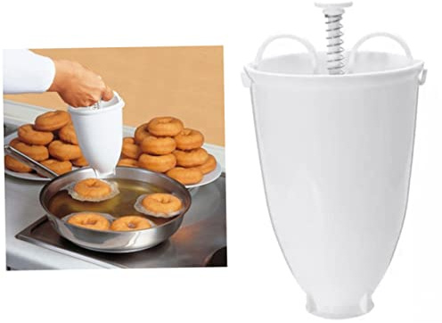 Ciieeo Plastic Mould Pp Dispenser Doughnut Lightweight Maker Donut White for DIY Baking Donut Mould for Home Kitchen Use